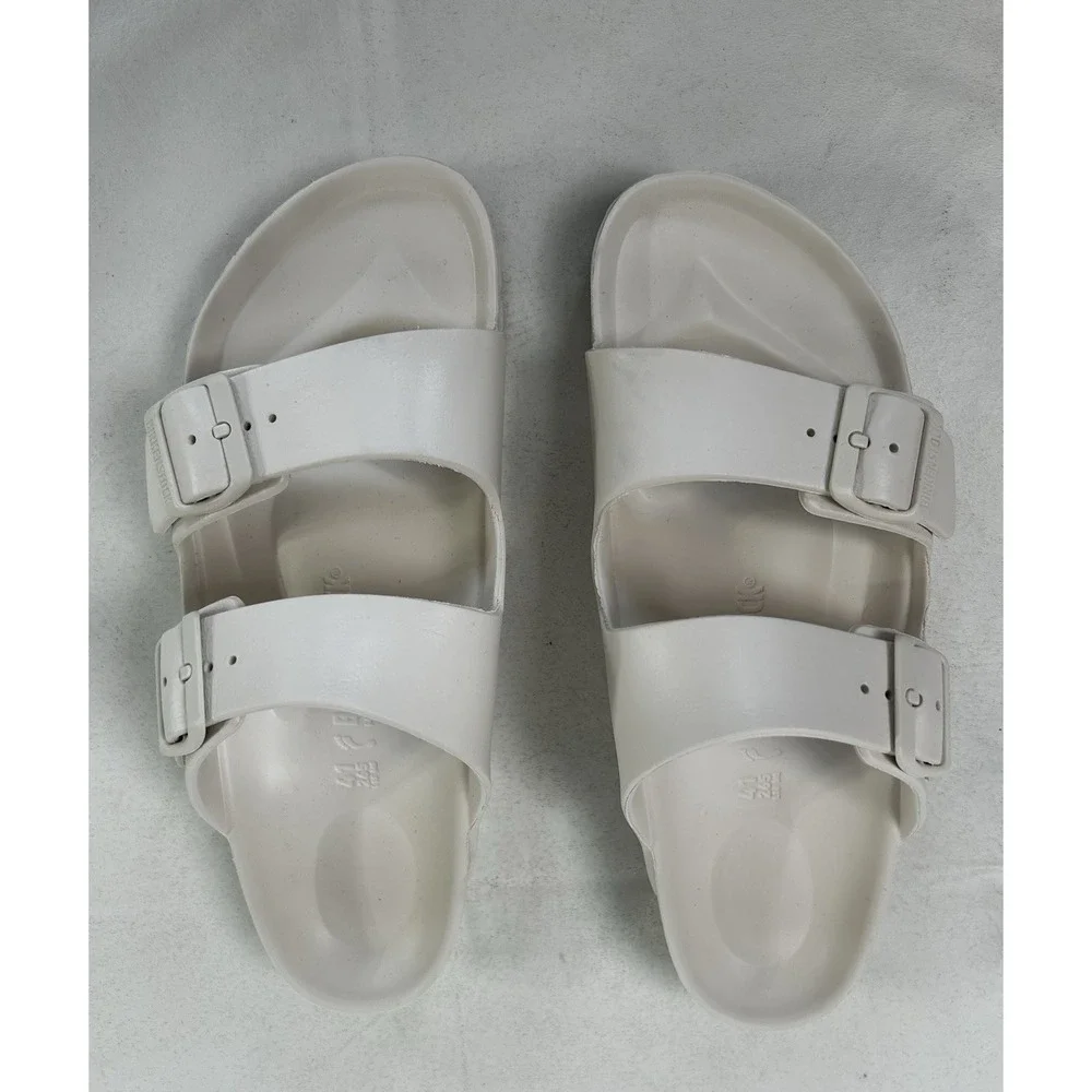 Birkenstock Arizona Essentials EVA Two-Strap Sandals Ivory Men's 10 Ladies 8